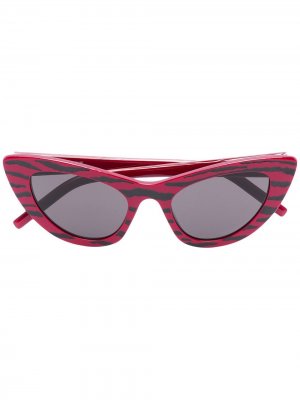 Солнцезащитные очки в оправе кошачий глаз Saint Laurent Eyewear. Цвет: красный
