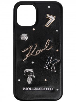 Чехол для iPhone 12 Karl Lagerfeld. Цвет: черный