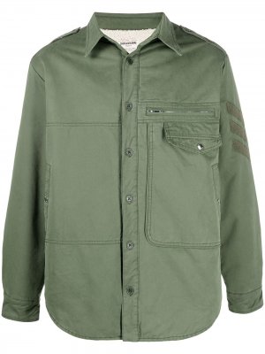 Флисовая куртка-рубашка Troyh Zadig&Voltaire. Цвет: зеленый