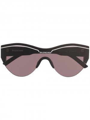 Солнцезащитные очки в массивной оправе Balenciaga Eyewear. Цвет: черный