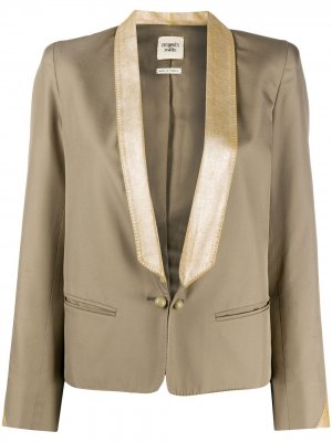 Пиджак с лацканами-шалькой 2000-х годов pre-owned Hermès. Цвет: зеленый