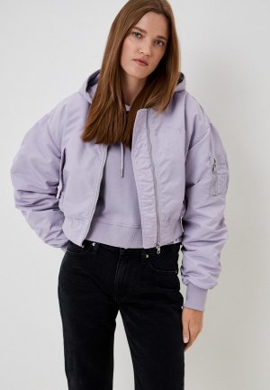 Куртка утепленная Calvin Klein Jeans. Цвет: фиолетовый
