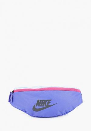 Сумка поясная Nike. Цвет: фиолетовый