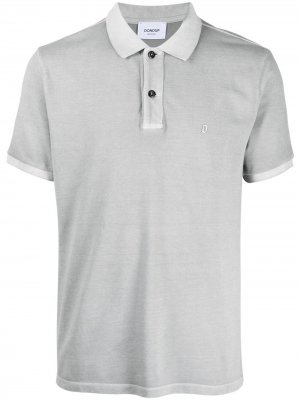 Рубашка поло с короткими рукавами и вышитым логотипом Dondup. Цвет: серый