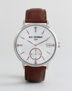 Часы с коричневым кожаным ремешком  WB071SBR Ben Sherman. Цвет: коричневый