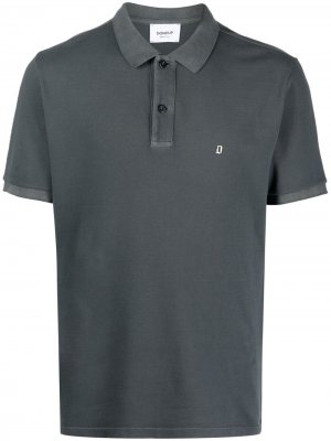Рубашка поло с короткими рукавами и вышитым логотипом Dondup. Цвет: синий