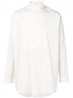 Длинная рубашка с высоким воротником FEAROFGODZEGNA. Цвет: белый