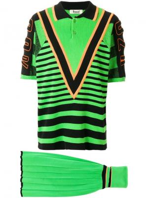 Комплект из топа и юбки Kansai Yamamoto Pre-Owned. Цвет: зеленый