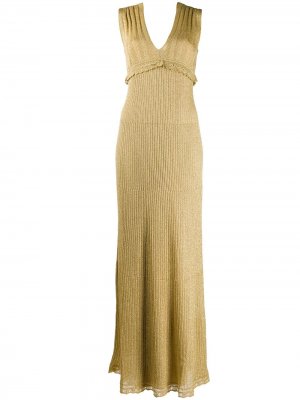 Длинное трикотажное платье M Missoni. Цвет: золотистый