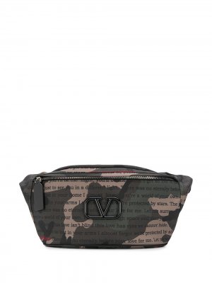 Поясная сумка с логотипом VLogo Valentino Garavani. Цвет: зеленый