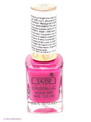 Быстросохнущий лак для ногтей Crystallic Quick Dry, тон 30 GA-DE. Цвет: фуксия