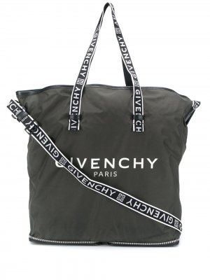 Сумка-шопер с логотипом Givenchy. Цвет: зеленый