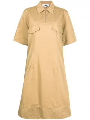 Платье-рубашка Harvest YMC. Цвет: коричневый