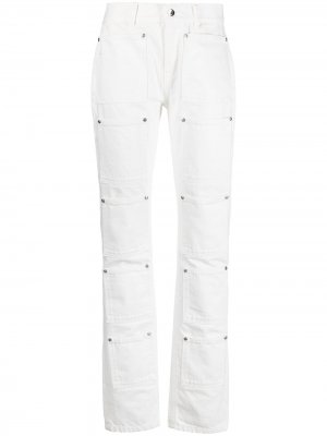 Расклешенные джинсы с завышенной талией Lourdes. Цвет: белый