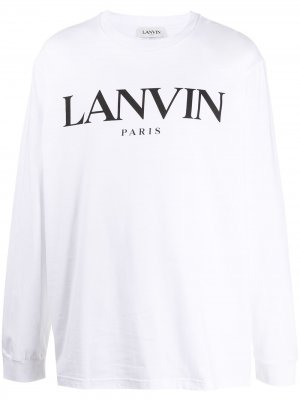 Футболка с логотипом LANVIN. Цвет: белый