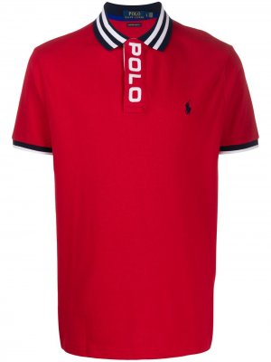 Рубашка-поло с короткими рукавами и логотипом Polo Ralph Lauren. Цвет: красный