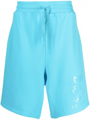 Спортивные шорты с логотипом Moschino. Цвет: синий