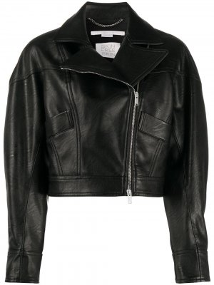 Укороченная байкерская куртка Stella McCartney. Цвет: черный