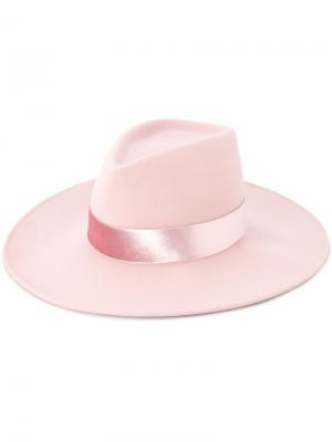 Шляпа-федора Eugenia Kim. Цвет: розовый