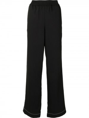 Широкие брюки в пижамном стиле Proenza Schouler White Label. Цвет: черный