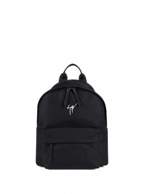 Рюкзак среднего размера с логотипом Giuseppe Zanotti. Цвет: черный