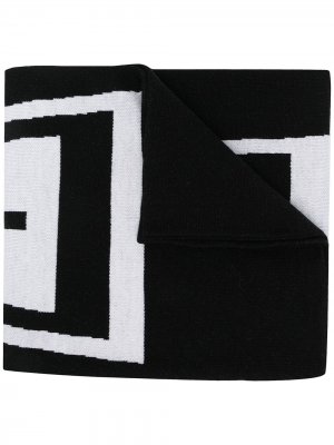 Шарф вязки интарсия с логотипом Givenchy. Цвет: черный