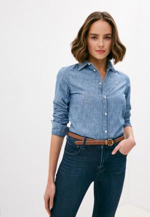 Рубашка джинсовая Polo Ralph Lauren. Цвет: синий