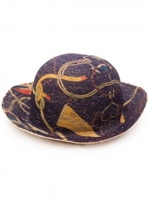 Шляпа с принтом Etro. Цвет: фиолетовый