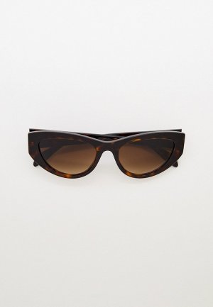 Очки солнцезащитные Alexander McQueen. Цвет: коричневый