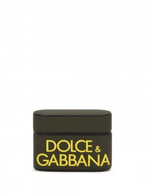 Чехол для AirPods Pro с логотипом Dolce & Gabbana. Цвет: зеленый