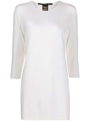 Платье-футболка 1990-х годов с рукавами три четверти Gianfranco Ferré Pre-Owned. Цвет: белый