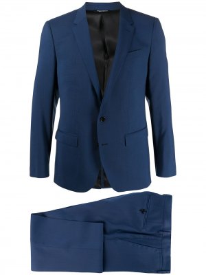 Строгий костюм-двойка Dolce & Gabbana. Цвет: синий