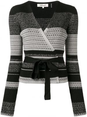 Трикотажный свитер с запахом Dvf Diane Von Furstenberg. Цвет: черный