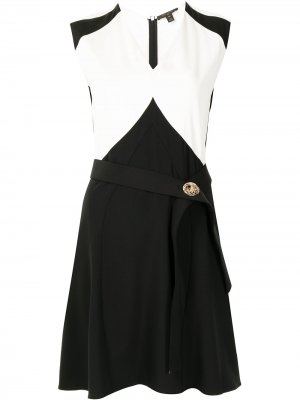 Платье со вставками и поясом Louis Vuitton. Цвет: черный