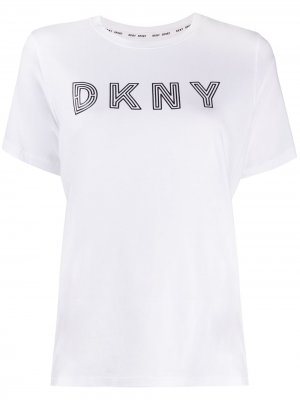 Футболка с логотипом DKNY. Цвет: белый