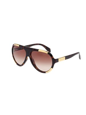 Солнцезащитные очки Alexander McQueen. Цвет: коричневый