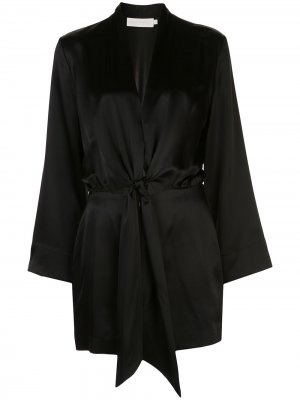 Платье мини с завязками в стиле кимоно Michelle Mason. Цвет: черный