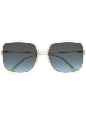 Массивные солнцезащитные очки So Stella Dior Eyewear. Цвет: желтый