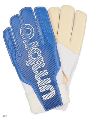 Вратарские перчатки Umbro. Цвет: синий, белый, темно-синий