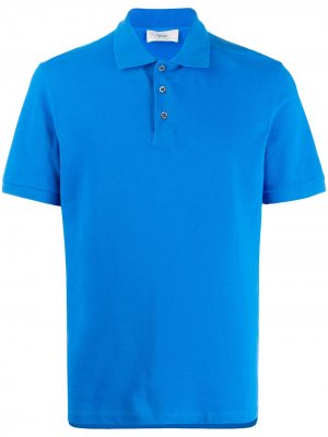 Рубашка-поло с короткими рукавами и логотипом Pringle of Scotland. Цвет: синий