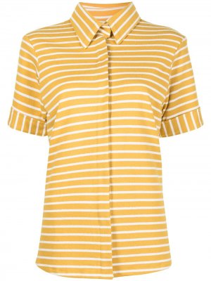 Полосатая рубашка с короткими рукавами Bambah. Цвет: желтый