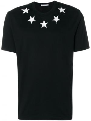 Футболка с короткими рукавами и звездным принтом Givenchy. Цвет: черный