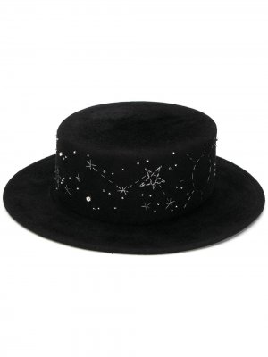 Шляпа с вышивкой Ruslan Baginskiy. Цвет: черный