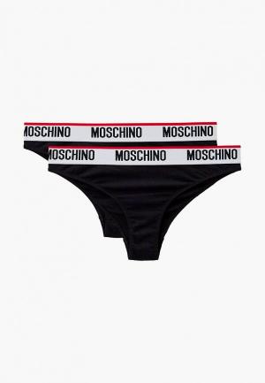 Трусы 2 шт. Moschino Underwear. Цвет: черный