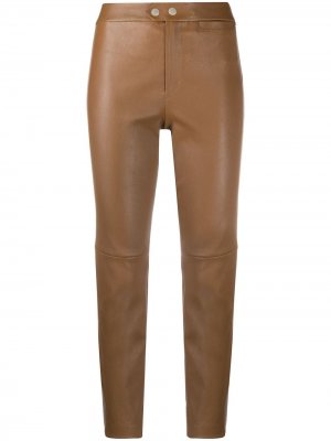 Узкие брюки с завышенной талией Isabel Marant. Цвет: коричневый