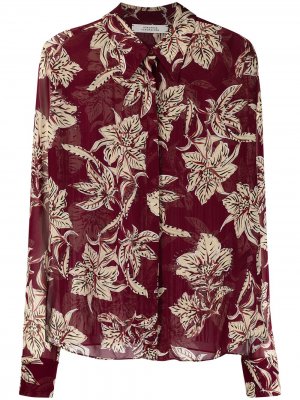 Рубашка Translucent Florals с бахромой Dorothee Schumacher. Цвет: красный