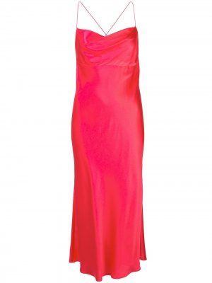 Платье миди с воротником-хомутом Michelle Mason. Цвет: розовый