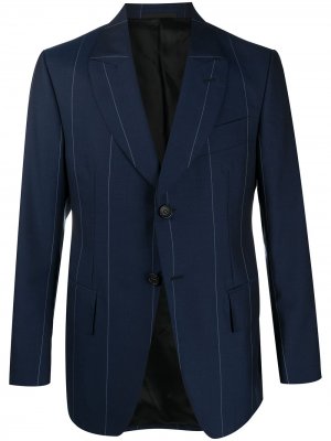 Однобортный пиджак в полоску LANVIN. Цвет: синий