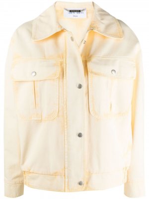 Джинсовая куртка на пуговицах Alberta Ferretti. Цвет: желтый