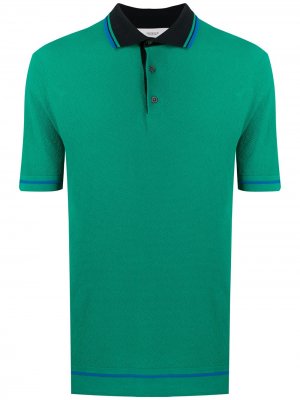 Рубашка-поло с контрастным воротником Pringle of Scotland. Цвет: зеленый